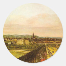 View of Vienna from the Belvedere Round Sticker