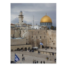 View of Western Wall Plaza, late afternoon Postcard