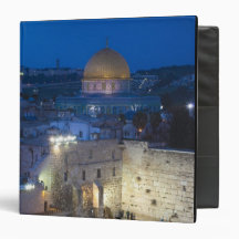 View of Western Wall Plaza, late evening 3 Ring Binder
