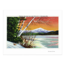 View of Whiteface Mountain from the Lake in Postcards