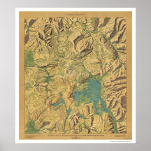 View Of Yellowstone WY MT ID 1915 Poster