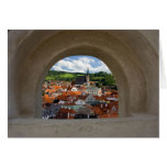 View On Cesky Krumlov Town From The Castle Greeting Card