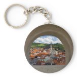 View On Cesky Krumlov Town From The Castle Keychains