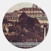 View The Fortifications Of Dresden In Dresden Moat Round Stickers