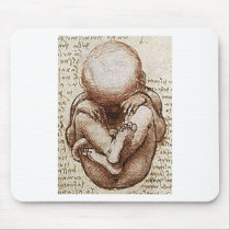 Views of a Foetus in the Womb detail mousepads