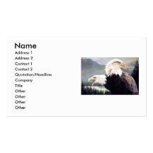 "Vigilance" Bald Eagle Pair Watercolor Business Card