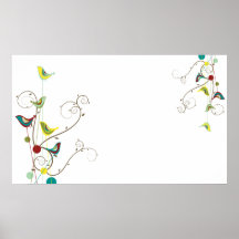 Vignes modernes de nature d'été de remous lunatiqu poster