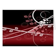 Vignes rouges et blanches tourbillonnantes cartes