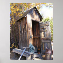 VIintage Out House Poster