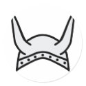 viking helmet icon stickers