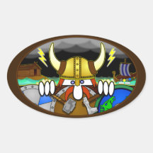 Viking Kilroy Oval Sticker