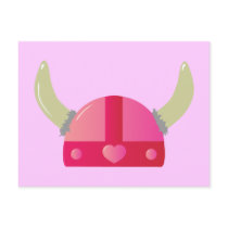 Viking Love Helmet Postcard