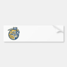 Viking Norse Warrior With Sword And Shield Bumper Stickers