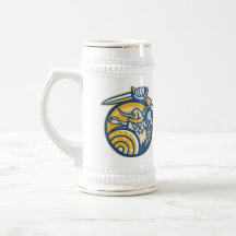Viking Norse Warrior With Sword And Shield Coffee Mugs