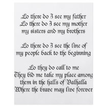 Viking Prayer Lo There Do I See My Father Personalized Flyer