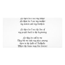 Viking Prayer Lo There Do I See My Father Personalized Photo Card