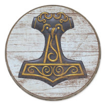 Viking Shield Sticker - Mjolnir