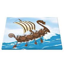 Viking Ship Gallery Wrap Canvas