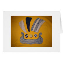 Viking ship greeting card