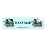 Vikings in Drekar black and white pen ink drawing Bumper Stickers