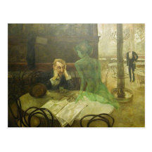 Viktor Oliva: The Absinthe Drinke Postcard
