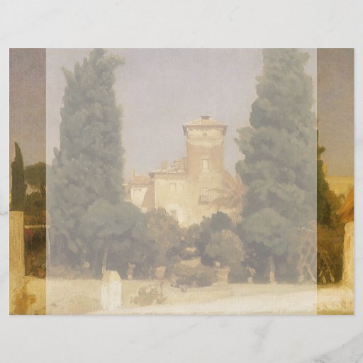 Villa Malta, Rome, Leighton, Vintage Victorian Art Full Color Flyer