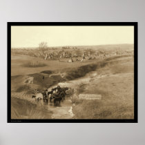 Villa of Brule Indian Lakota Tipi Camp SD 1891 Poster