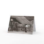 Village blacksmith birthday card