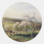 Village de vue de ressort autocollants