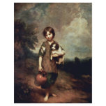 Village Girl With Dog And Jug By Gainsborough Thom flyers