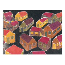 village houses post card