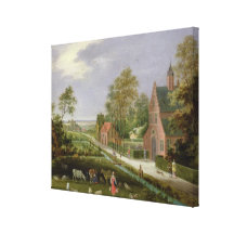 Village Landscape Stretched Canvas Prints
