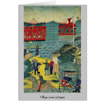Village scene in Japan Card