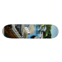 Ville de bord de la mer skateboard