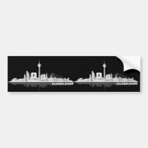 Ville de Duesseldorf Skyline autocollant de voitur Adhésifs Pour Voiture