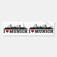 Ville de Munich Skyline - autocollants de voiture Autocollants Pour Voiture
