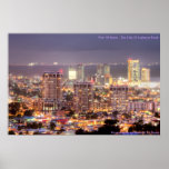 Ville de Port-d'Espagne des lumières au crépuscule Posters