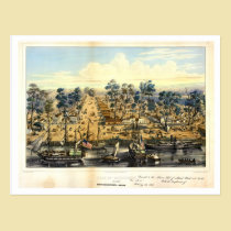 Ville de Sacramento, 1849.  postcards