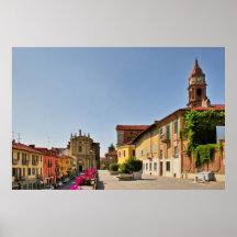 Ville de soutien-gorge, affiche de Piémont Italie