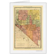 Ville du Nevada et carte 1893 de chemin de fer