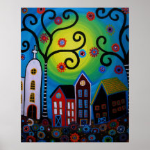 VILLE LUNATIQUE MEXICAINE POSTERS