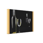 Vin dans la toile de bouteilles impression sur toile