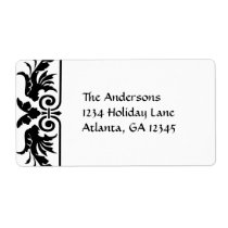 Vinatge Art Nouveau Swirl Shipping Labels