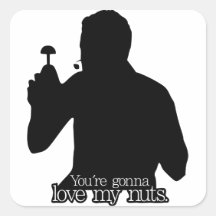 Vince Slap Chop You're Gonna Love My Nuts! Square Stickers