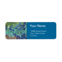 Vincent van Gogh, Irises Custom Return Address Labels