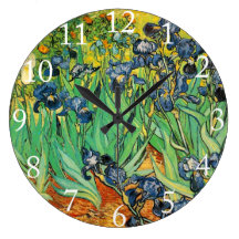 Vincent van Gogh,Irises Round Wall Clock