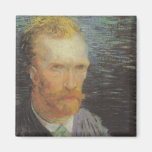 Vincent VAn Gogh Self Portrait grey Fridge Magnets