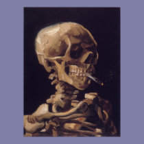 Vincent Van Gogh Skull with a Burning Cigarette posters