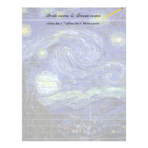 Vincent van Gogh, Starry Night Personalized Letterhead