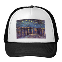 Vincent Van Gogh - Starry Night on Rhone Mesh Hat